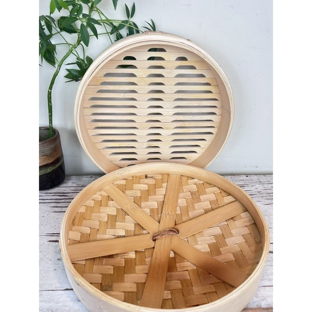 Williams Sonoma Traditional Bamboo Steamer / 100% Organic Natural Bamboo / Steam